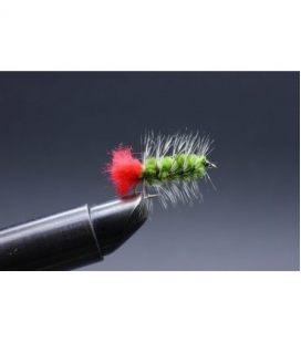 Wooly Worm olive Size 10